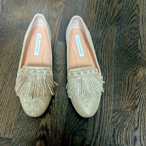 Diane von Furstenberg Gold Metallic Flats